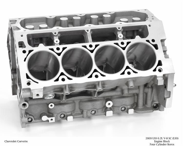 X09PT_EP008.jpg - 2009 LS9 6.2L V-8 SC (LS9) Engine Block Four Cylinder Bores for Chevrolet Corvette. X09PT_EP008  (United States)